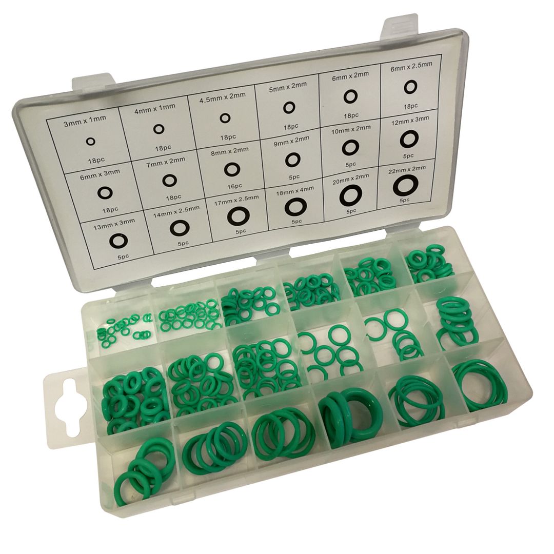 205Pc Hydrogenated Nitrile Butadiene Rubber HNBR O Ring Set Assorted